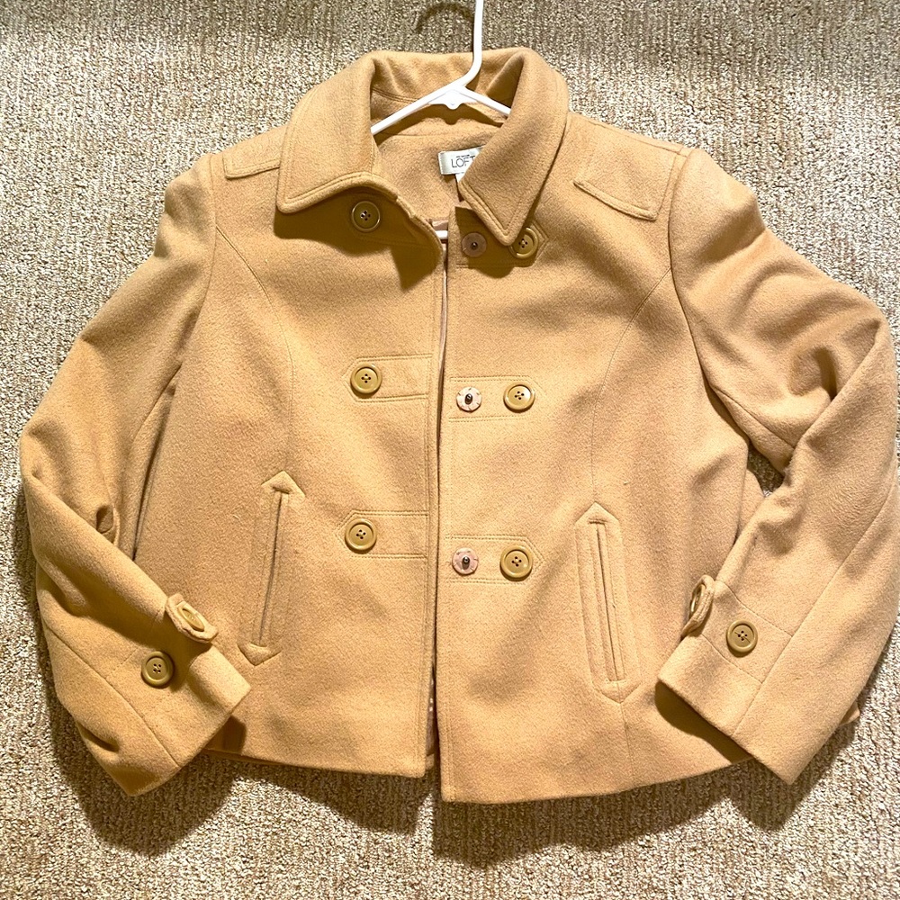 Anne Taylor Loft Short Peacoat Size 8
